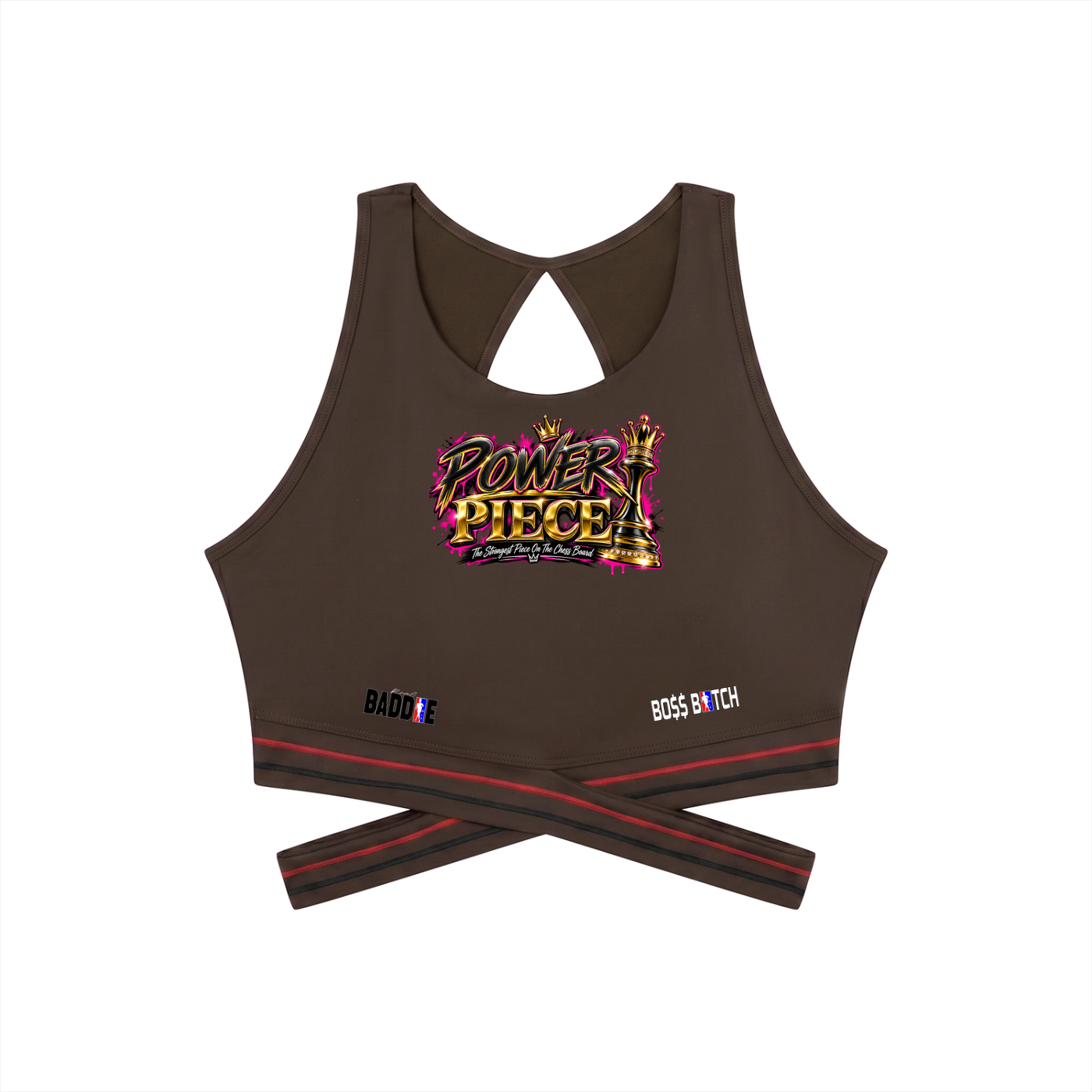 Power Piece Criss-Cross Band Sports Bra