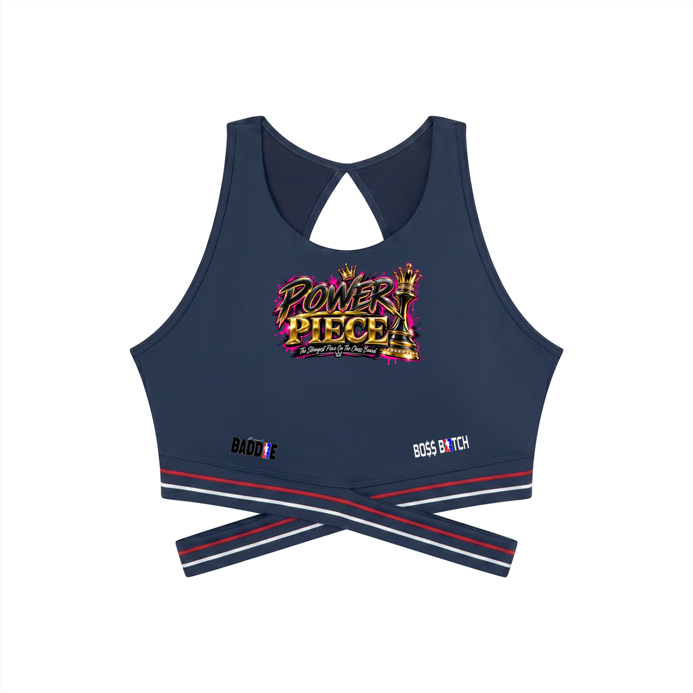 Power Piece Criss-Cross Band Sports Bra