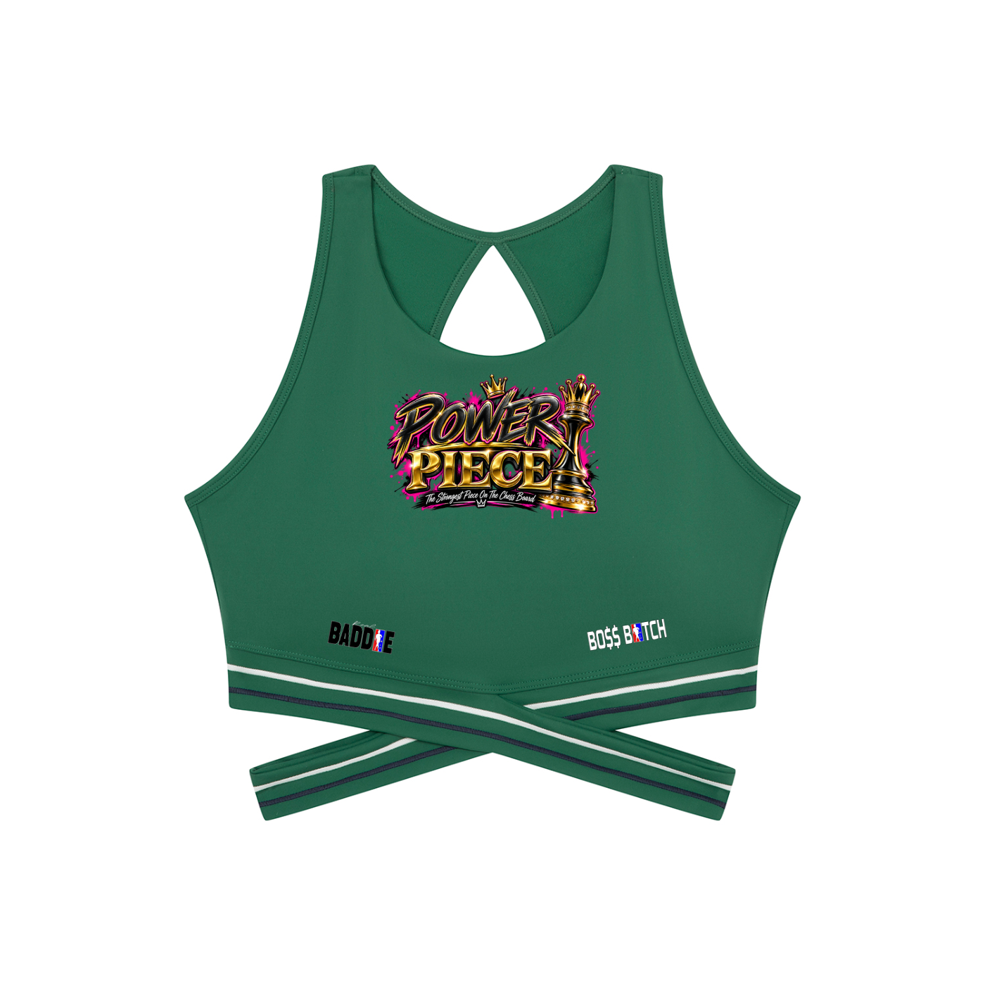 Power Piece Criss-Cross Band Sports Bra