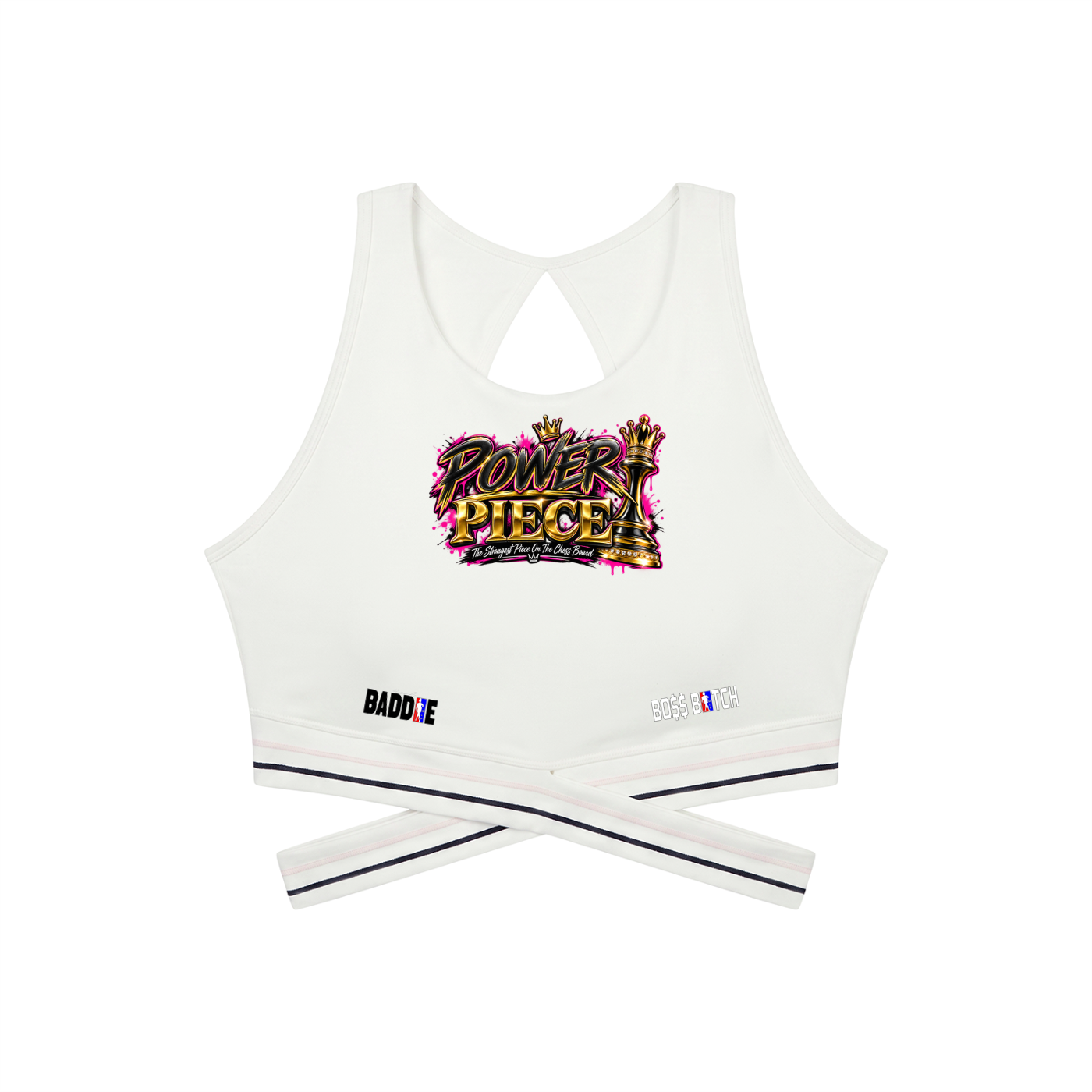 Power Piece Criss-Cross Band Sports Bra